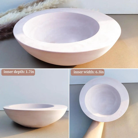 Large Round Silicone Mold for Resin and Concrete Projects Irregular Bowl Style Storage Tray