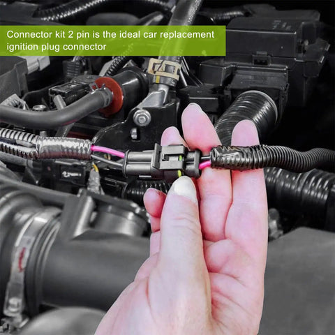 5 Pack 2 Pin Waterproof Automotive Wire Connector Kit With Male And Female Sockets 20 AWG Quick Disconnect Plug installed