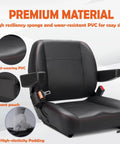 Universal Forklift And Tractor Seat With Micro Switch, Armrest And Safety Belt showing durable PVC and high elasticity padding