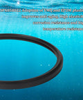 Heavy-Duty 7 3/4 Inch Pool Light Gasket Replacement For SP0580 Series Underwater Lights, black rubber seal shown underwater