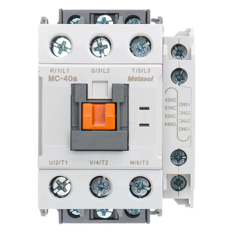 Three Pole Magnetic Contactor 60A 110V AC Coil With 2NO2NC Auxiliary Contacts DIN Rail Mount UL Listed for motor loads and control panels