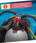 Scuba Tank Valve Cap Protector For Regulator And Air Cylinder Red Safety Cover Lightweight Durable Dust Plug Cap in use