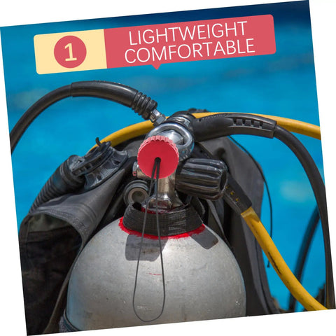 Scuba Tank Valve Cap Protector For Regulator And Air Cylinder Red Safety Cover Lightweight Durable Dust Plug Cap in use