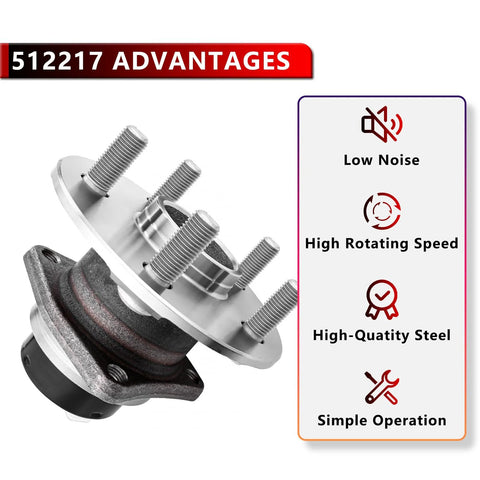 Pair Rear Wheel Hub Bearing Assembly For Toyota Corolla 2003 2008 Prius 2004 2009 Matrix 2003 2008 FWD benefits display