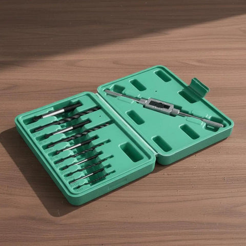 Mycene High-Speed Steel Screw Extractor Set For Stripped Broken Damaged Bolts And Rusty Nuts Includes Heavy Duty Case For Mechanics And DIY Garage Pros To Easily Remove Tough Fasteners With Ease. 11-piece HSS kit in green case
