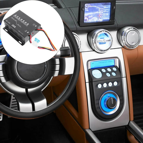 30A 360W Vehicle Voltage Converter 24V To 12V DC Power Supply With Memory Function near car dashboard and navigation system