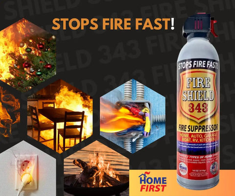 Fast Action Aerosol Fire Suppressant Spray 18 Oz Quick Knockdown For Grease Electrical And Wood Flames Keep Your Home Car Or Rv Locked And Loaded In A Pinch Compact Emergency Firefighter For Garage Kitchen And Boat