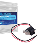 Refrigerator Bimetal Defrost Thermostat Replacement Easy Fit Compatible With Whirlpool Kenmore close-up with packaging
