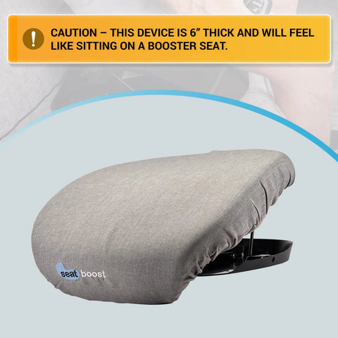 Portable Lift Assist Cushion For Elderly And Seniors Non Electric Memory Foam Seat Booster Aid, 6-inch thick booster design.