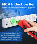 Circuit Breaker Finder Kit With GFCI Outlet Tester And 3 Accessories for 90-120V AC systems in use with NCV testing on power strip