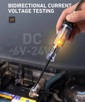 6V-12V-24V DC Car Electrical Test Pen With Alligator Clip And Long Steel Probe, Continuity And Voltage Fuse Tester For Sedan, SUV, RV And Truck, Handy Automotive Test Light For Quick Circuit Checks on battery terminal
