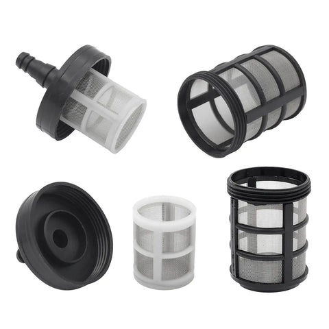 Four Pack Garden Hose Filters with Double Layer Stainless Steel Mesh Sixty Mesh Inlet Strainers for Everyday Home Water Lines