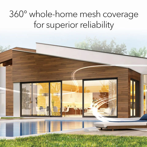 Orbi 770 Series Tri Band WiFi 7 Mesh System, whole-home 540 sq m coverage with router and two satellites.