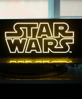 Star Wars logo illuminated on a 17 inch light box, USB powered LED for desks and shelves, official logo 17 inch light box mood light.
