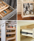 Heavy Duty Soft Close Drawer Slides 22 Inch Cabinet Glides Full Extension for organized kitchen drawers and pots storage.