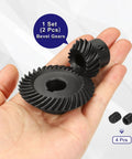Hand holding Pro Grade Heavy Duty 90 Degree Bevel Gear Set 1.5 Mod With 18T And 36T Gears, 10mm And 14mm Bores