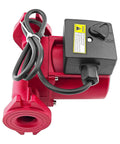 Smooth Operator Stainless Steel Three Speed Circulator Pump For Hot Water Recirculation And Home Heat Systems 230V 1 6Hp top view with wiring