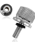 Stainless Motorcycle Seat Bolt Kit With 1/4-20 Threads, Aluminum Alloy and Nylon Washers, Silver