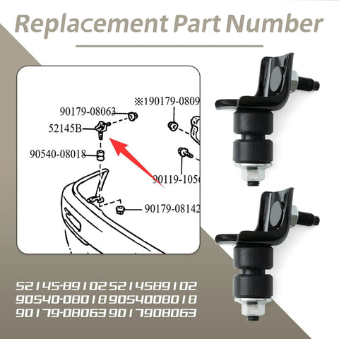 Front Bumper Side Mount Bracket Kit for Toyota featuring part diagrams and components for Pickup, 4Runner, T100. Focus keyword included.