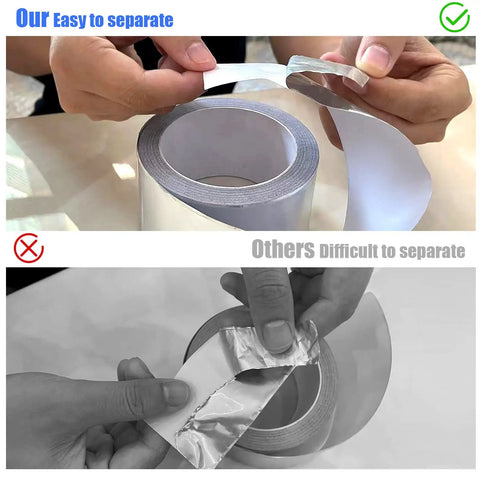 Person peeling Aluminum Tape 2 Inch By 164 Feet Silver 3.9 Mil Heavy Duty Tape With Heat And UV Resistance For HVAC And Ductwork Sealing