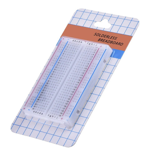 Three 400-Point Solderless Breadboards Bundle With 65 Flexible Male To Male Jumper Wires for Prototyping ABS Plastic Boards