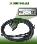 2 m black extension cable with a 9-pin female DB9 D-sub connector for CNC controller