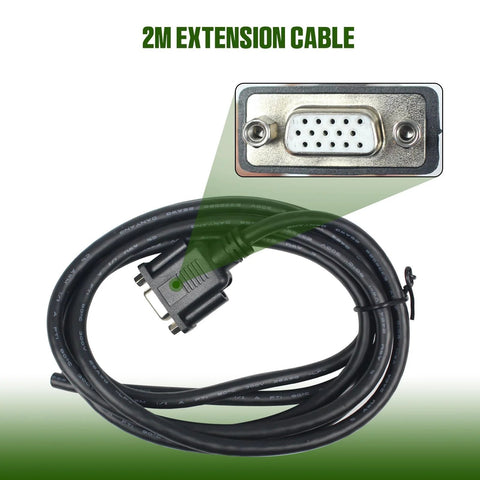 2 m black extension cable with a 9-pin female DB9 D-sub connector for CNC controller