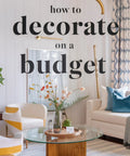 Budget Conscious Home Decor Strategy And Affordable Interior Design Manual Loaded With Smart DIY Room Refresh Hacks To Score Big With Frugal Flip Techniques While Decking Out Your Space For Pennies On The Dollar book cover showing modern living room decor.