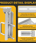 Heavy Duty Galvanized Boat Trailer Bunk Brackets With Swivel Top For Universal Fit On Various Crossmember Sizes, showing rust-proof construction.
