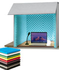 Slick Desktop Sound Isolation Shield, Dead Quiet Portable Vocal Booth With Eco Friendly Polyurethane Foam for mic use