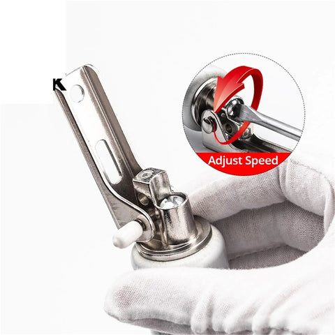 Pneumatic Automatic Door Closer 35KG Heavy Duty Door Hardware with adjustable speed and positioning in gloved hand