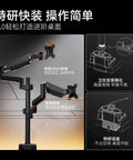 Heavy Duty Dual Monitor Mount For Desk Featuring Smooth Tilt Swivel Adjustment, showing VESA mounts and cable management features.