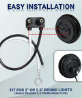 2 Prong Pigtail Wire Plug Pack For Truck Trailer RV Lighting Fits 2 Inch And 2.5 Inch Side Marker And Clearance Lights Sealed Wiring Connectors 10 Pcs, showing 2-pin plug and wiring