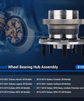Rear Wheel Bearing Hub Assembly 512536 For Subaru Outback 2015-2021, Legacy 2015-2021, Forester 2019, WRX 2015-2019, WRX STI 2016-2019, Ascent 2019-2021, 5 Lug, ABS, Rear Axle Replacement side view.