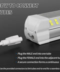 Ultra Bright 8 Ft LED Shop Light 120W Daylight 6000K To 6500K Boss Level Efficiency SMD 2835 Linkable Non Dimmable Fixture connector