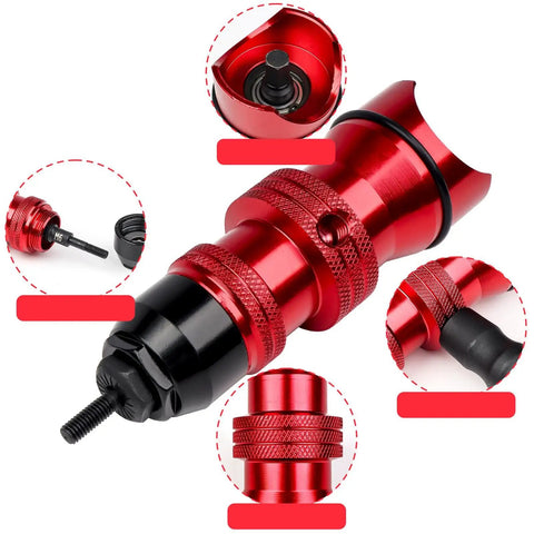 Rivet Nut Tool Kit For DIY Projects With Drill Adapter No Rivet Nuts Included Fits M3 Through M8 Nuts Easy Grip Non Slip PP Handle
