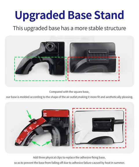 Hella Secure Custom Fit Car Phone Mount For Honda HRV 2016 To 2022 upgraded base stand for secure installation with clips.