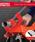 Heavy Duty 1 To 3 Inch Pipe Cutter Tool With Extra Blade For Fast Clean Cuts on galvanized steel and iron pipes, side view