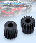 32P Hardened Steel Pinion Gear Set With Hex Key Screwdriver Built Tough For 1/8 RC Cars, 13T 14T 15T 16T 17T Teeth, 5mm Hole