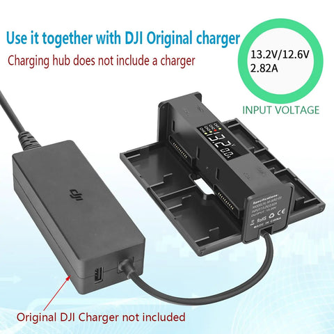 4 In 1 Foldable Battery Charging Hub With Digital Display For DJI Air 2S And Mavic Air 2 Drones with no charger included