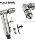 Heavy Duty Pneumatic Right Angle Die Grinder 15000 RPM Air Powered 90 Degree Drill Adapter with hex drive and attachments