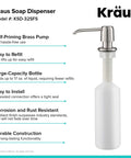 Spot Free Stainless Steel Soap And Lotion Dispenser With Self Priming Pump Multi Purpose Refillable Bottle For Kitchen Or Bath Easy Top Fill Durable Heavy Duty Dispenser shown with features