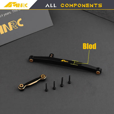 Beefy Brass Bold Steering Link Kit For Axial SCX24 AX24 1 Twenty Fourth Scale RC Crawler Upgrades Part Heavy Duty Link Set For Smoother Steering And Better Control black brass link and screws