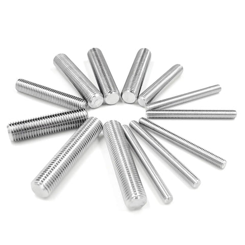 Durable 304 Stainless Steel Fully Threaded Rod Hardware Kit with Hex Nuts and Flat Washers for DIY Clamps and Hangers Three Piece Set M5x35