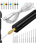 Must Have Resin Jewelry Drill Kit With Electric Hand Drill And Pin Vise, Includes drill bits, USB cable, screwdriver for resin casting