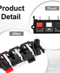 Three Way Spring Terminal Clip Push Release Connector Plate Jack Socket For Speaker Terminal Strip Block Test Clips