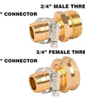 Durable Garden Hose Repair Kit With Aluminum Connectors And Stainless Steel Clamps Three Sets Of Male And Female Adapters