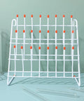 Festfends Metal Test Tube Drying Rack For Lab Use, Practical White Holder With 24 Slots, displaying sturdy white metal frame.
