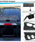 Drill Free Metal Light Bar Cab Mount for Ford F-150 2015 & Up, Ford F-250/F-550 2017 & Up showing rubber bump and gasket details