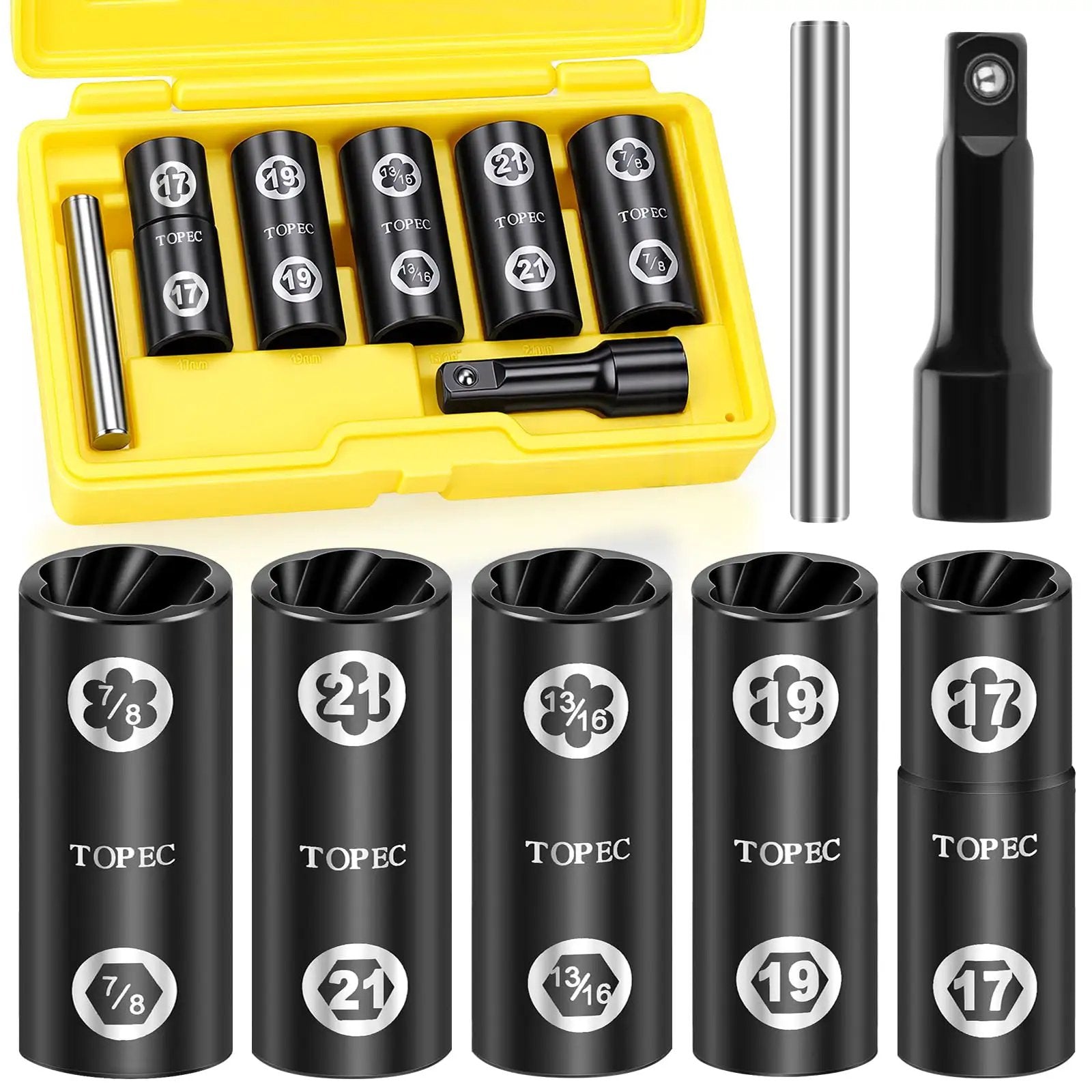 2-In-1 Lug Nut Extractor And Socket Kit, Wheel Locks
